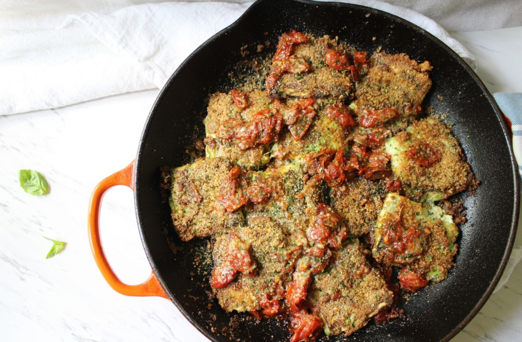 Fried Zoodle Ravioli w Light Summertime Sauce