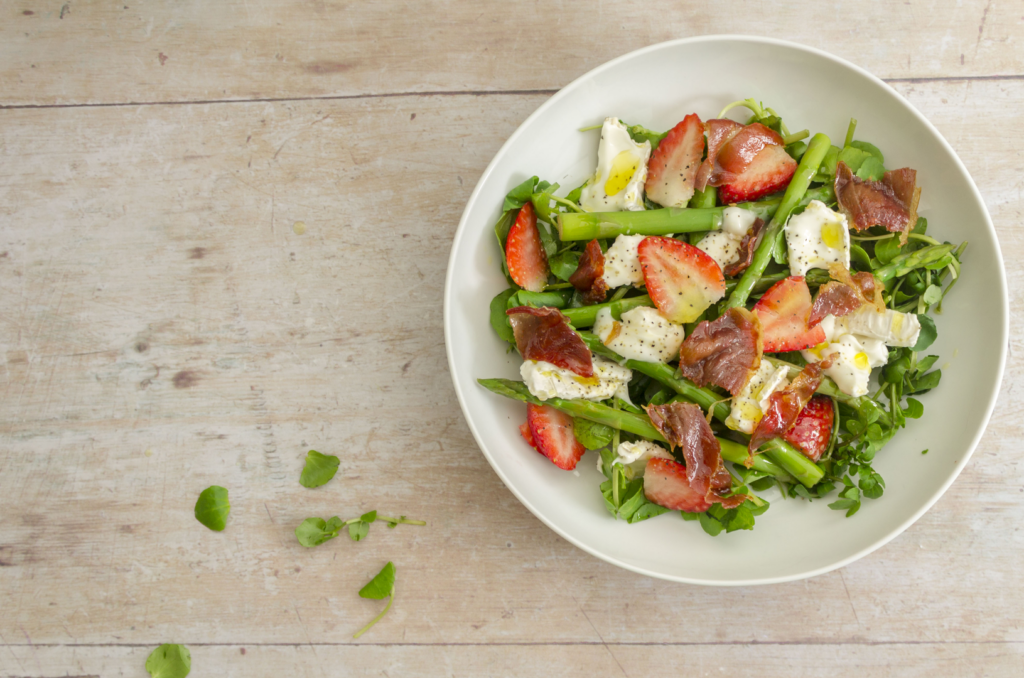 Goats Cheese, Asparagus And Serrano Salad