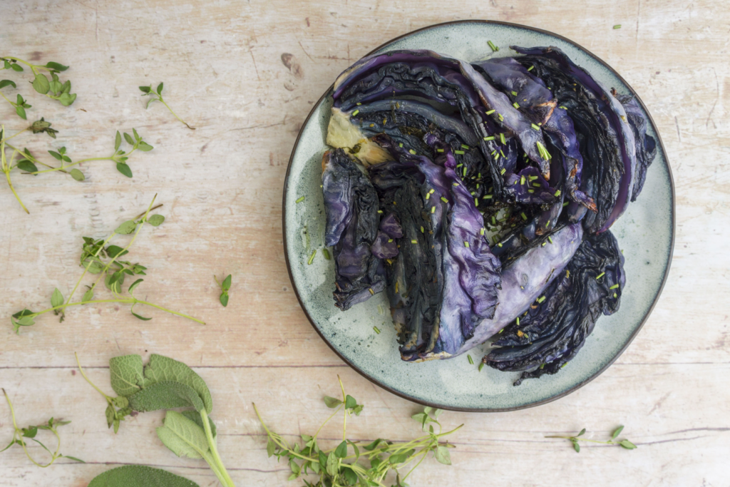 Herb Butter Roasted Cabbage