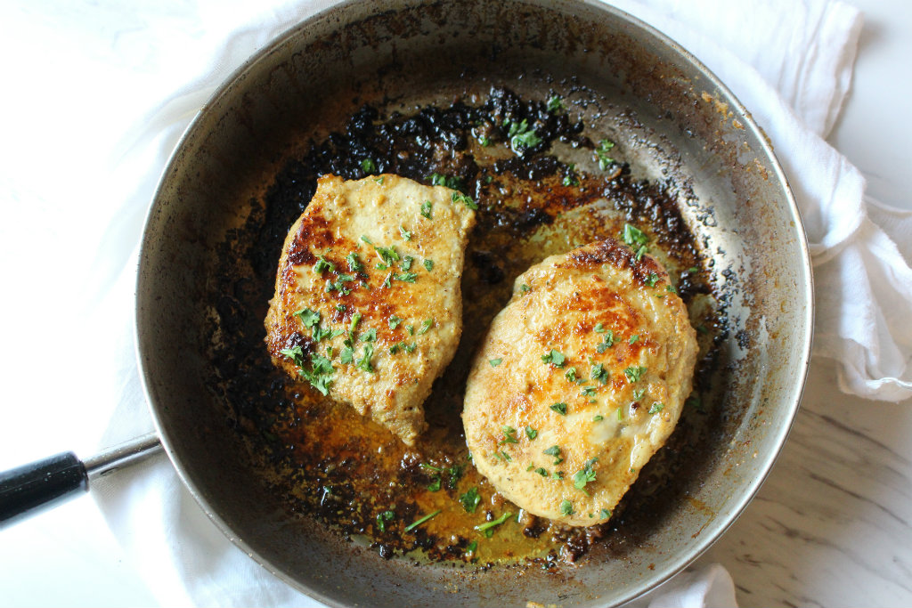 Pan Glazed Pork Chops