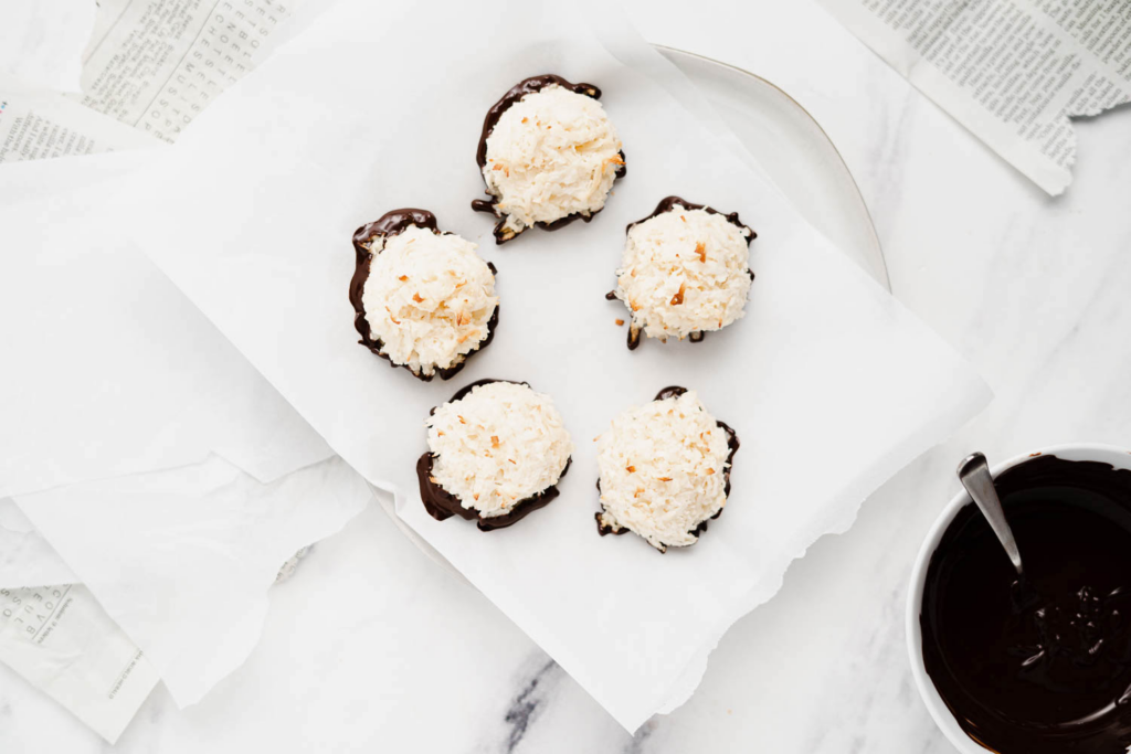 Dark Chocolate Coconut Macaroons