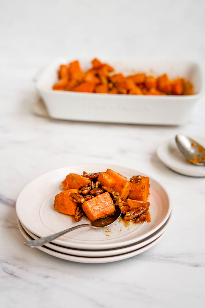 Candied Sweet Potatoes with Pecans