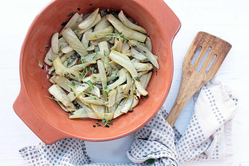 Garlic Roasted Fennel With Capers
