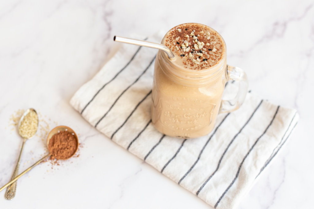 Eco-Choc and Tahini Morning Protein Shake