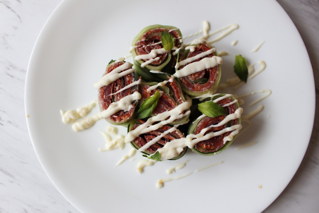 Meaty Italian Cucumber Rolls