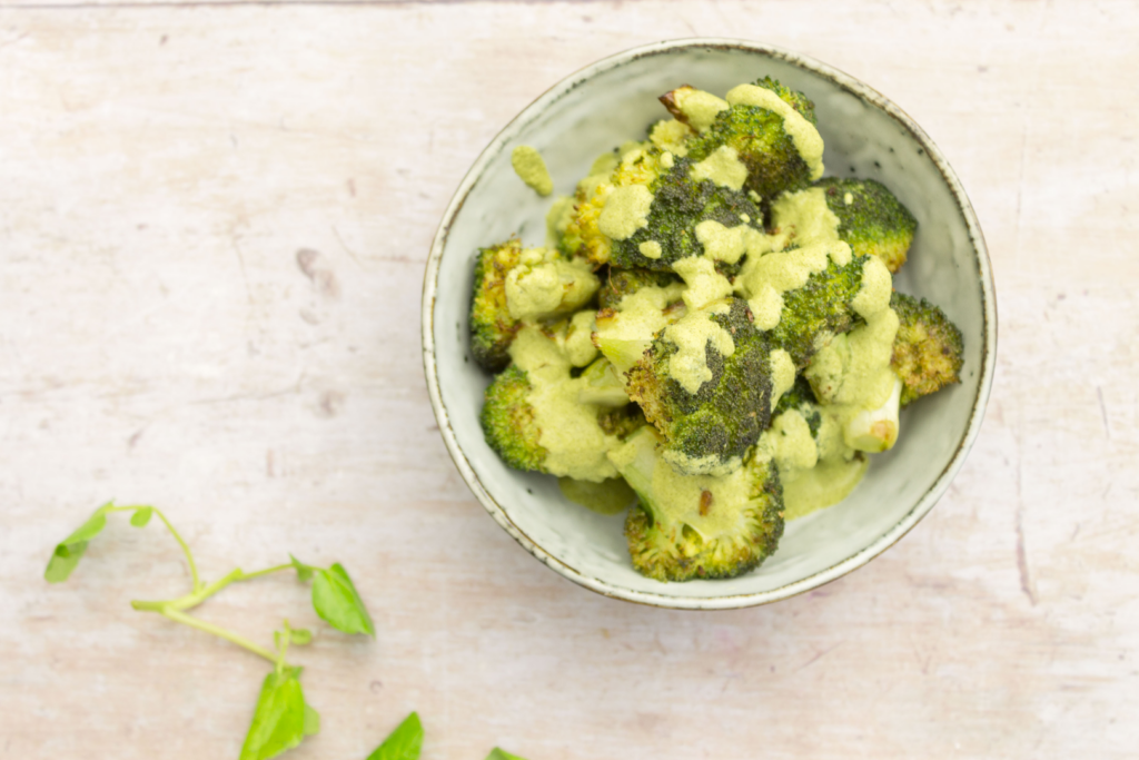 Roasted Broccoli with Watercress Sauce