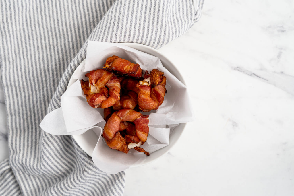 Air Fryer Bacon-Wrapped Onion Rings