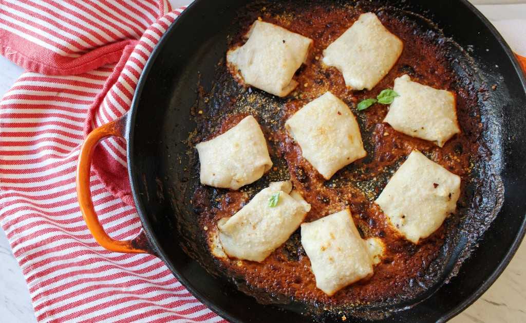 Cheese Turkey Ravioli w Creamy Tomato Sauce