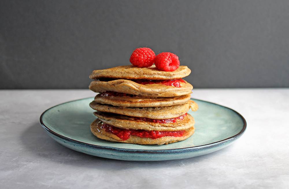 Almond Butter And Jelly Pancakes