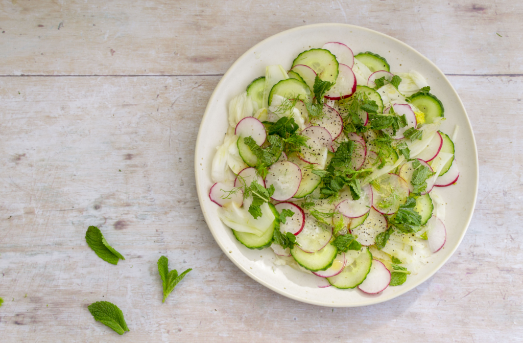 Fennel, Cucumber and Radish Carpaccio