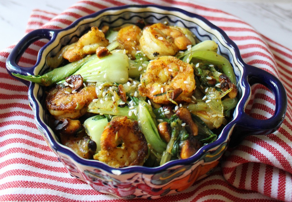 Curry Shrimp and Cashew Hot Salad