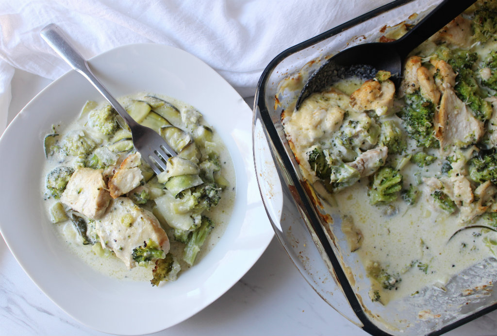 Broccoli Chicken Alfredo Casserole