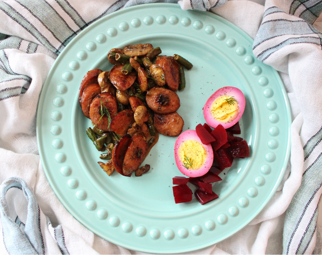 Polish Skillet w Pickled Purple Beets and Eggs