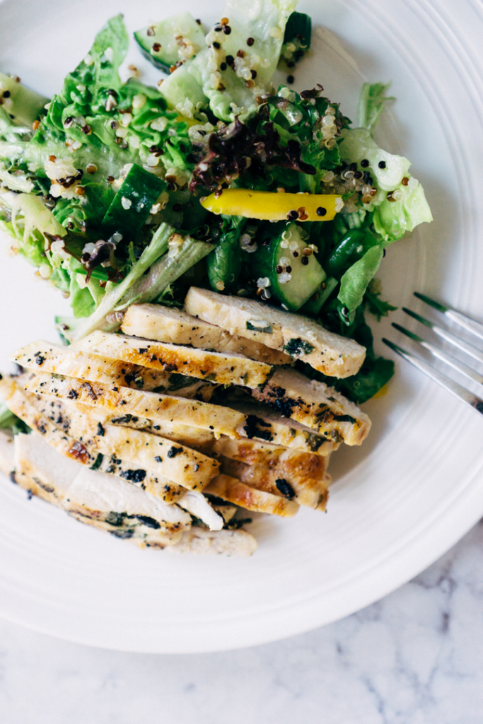 Quinoa Salad with Herbed Chicken