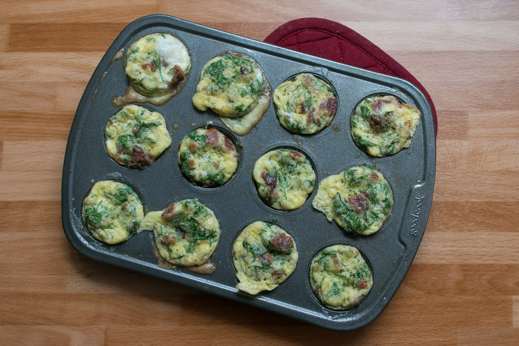 Bacon, Egg And Kale Egg Cups