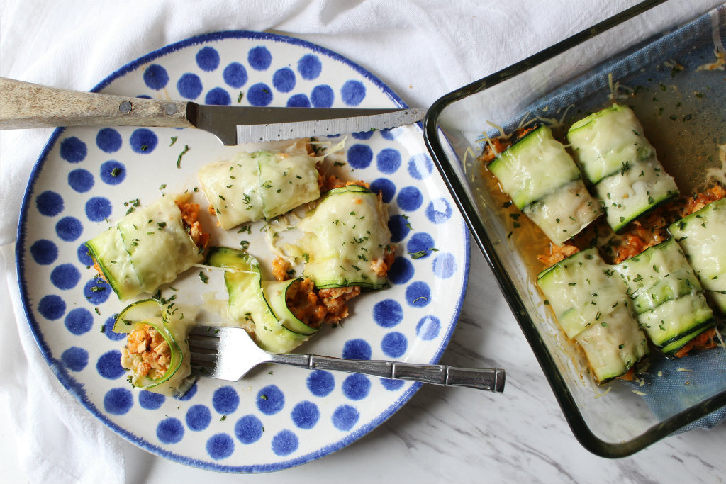 Italian Chicken Zucchini Cannelloni