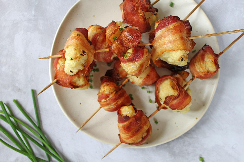 Cauliflower Skewers With Bacon