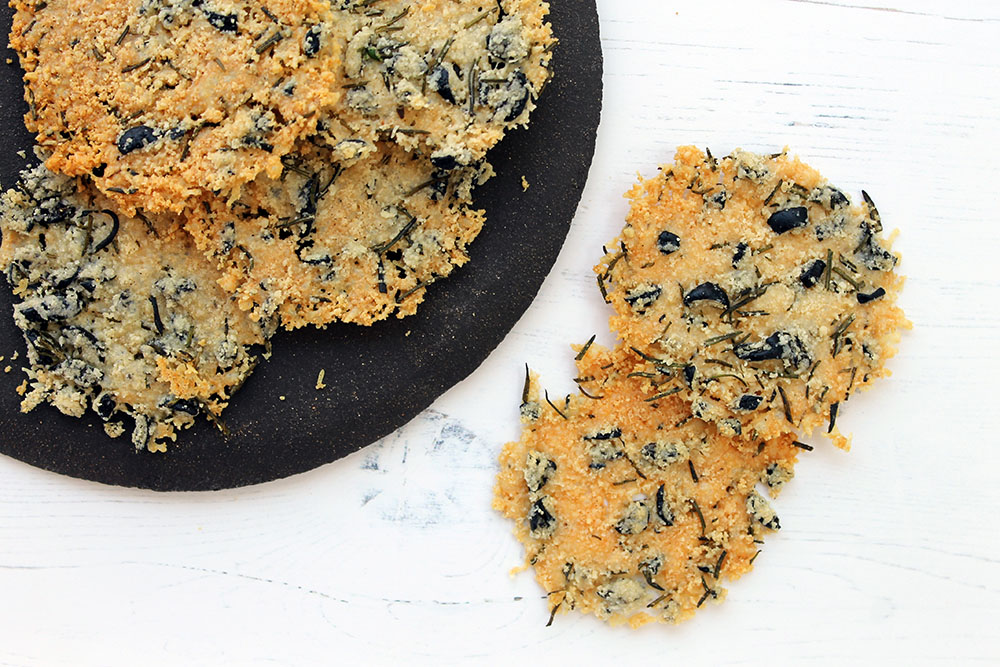 Rosemary And Olive Parmesan Crisps