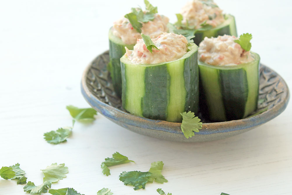 Tuna Mayo Stuffed Cucumber