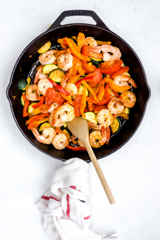 Garlic Balsamic Shrimp Skillet