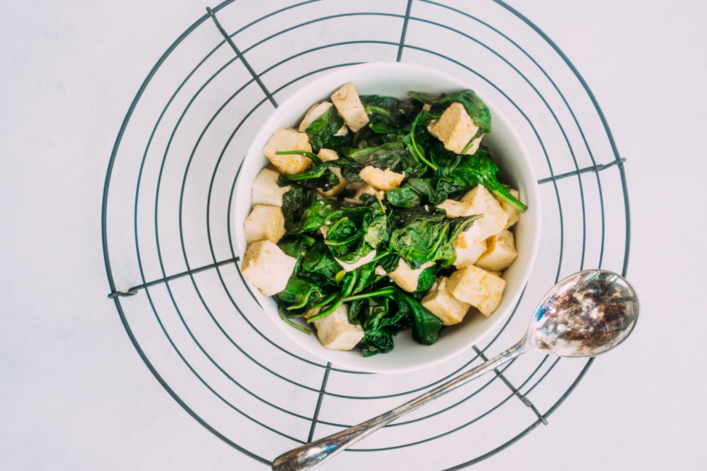 Tofu and Spinach Stir Fry