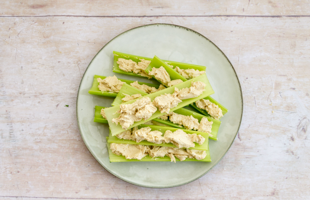 Peanut Butter and Cream Cheese Stuffed Celery