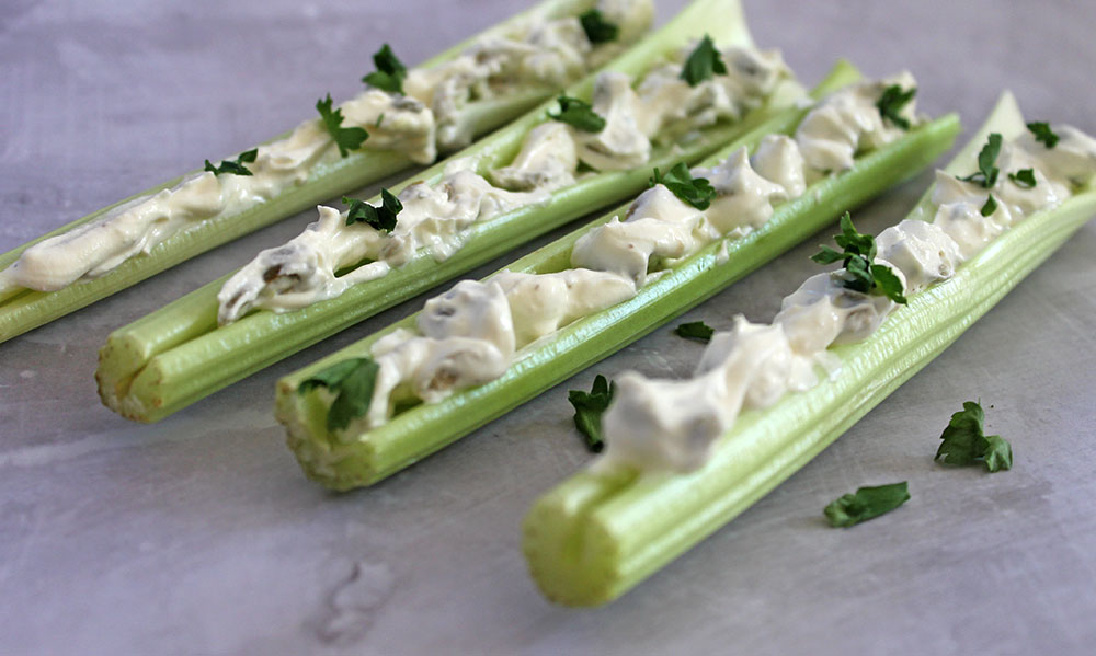 Cream Cheese And Olive Stuffed Celery