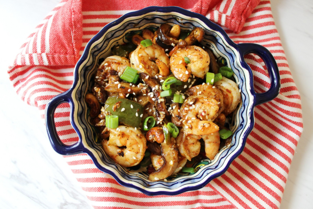 Kung Pao Shrimp Skillet