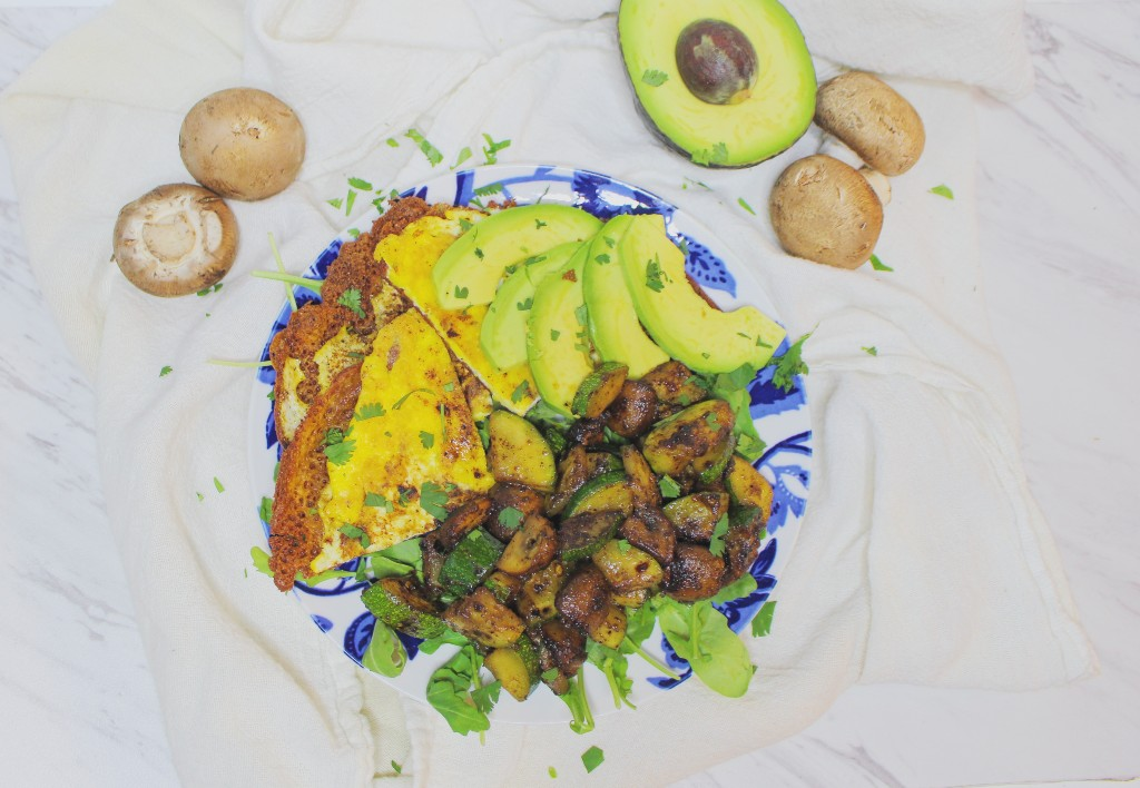 Vegetarian Quesadilla Breakfast Meal