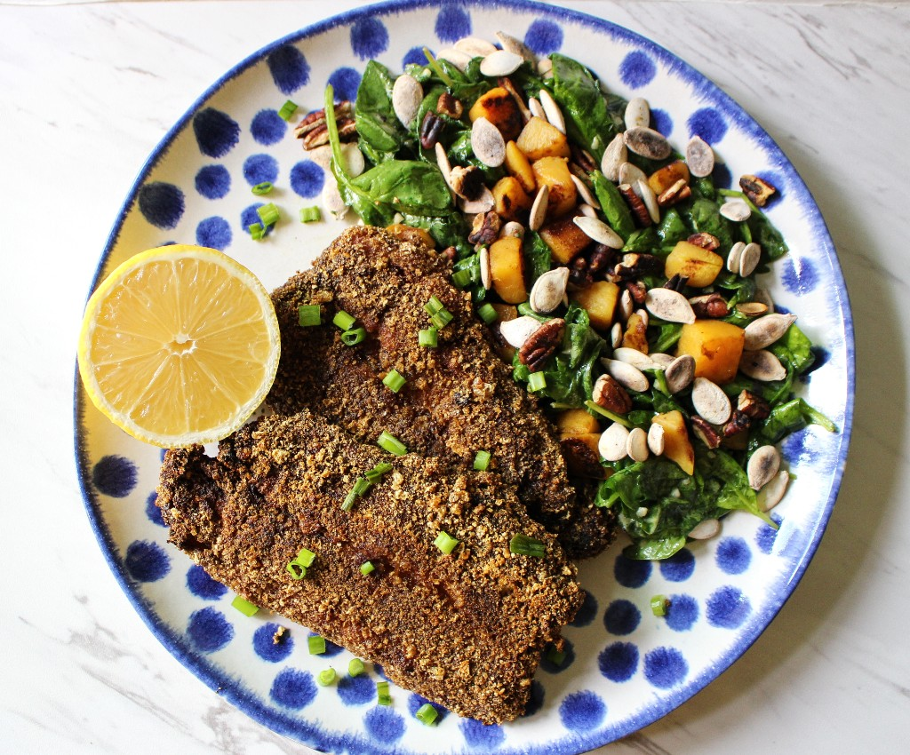 Pan Fried Fish Fillets w Harvest Side Salad