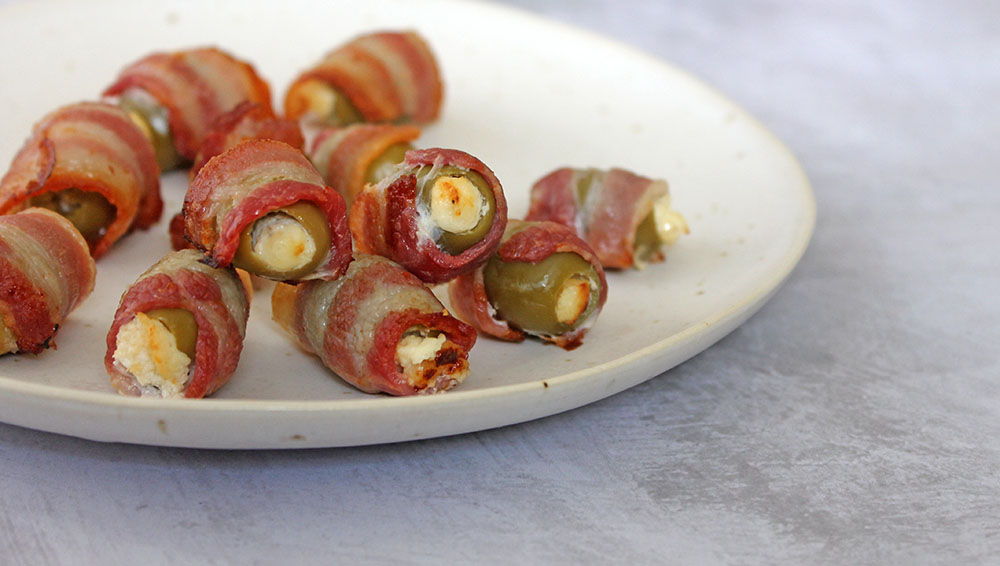 Bacon Wrapped Stuffed Olives