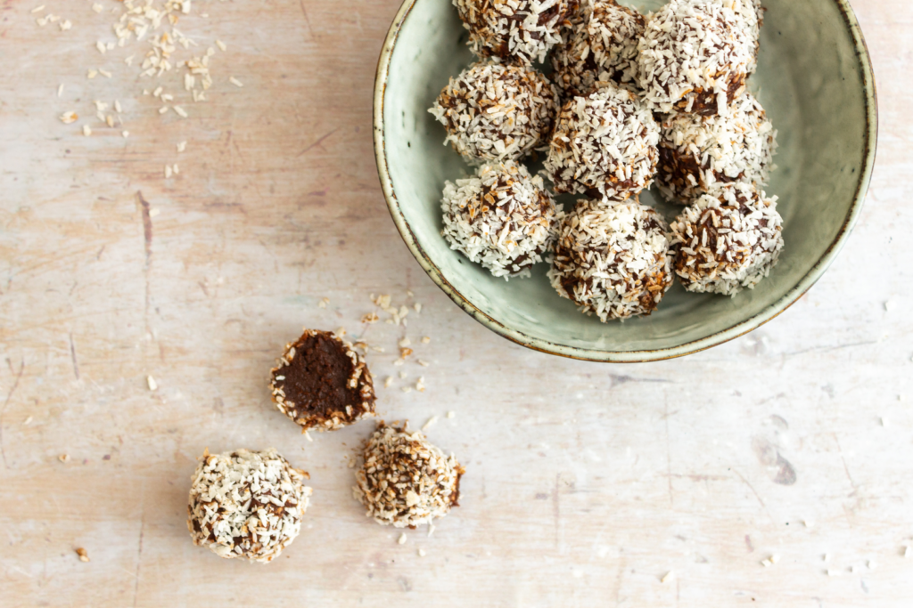 Peppermint and Coconut Christmas Truffles