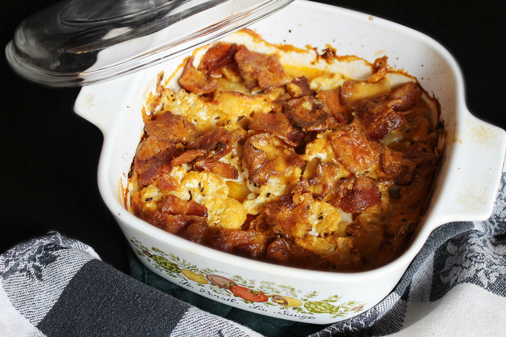 Cauliflower Au Gratin With Bacon