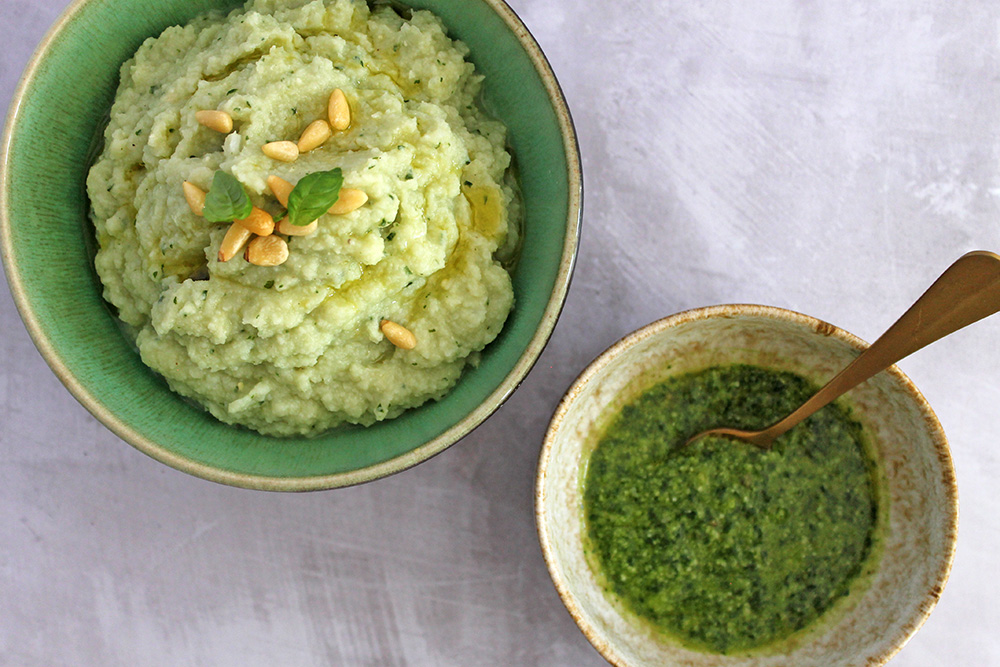 Pesto Cauliflower Mash