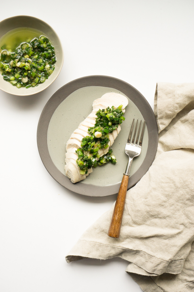 Poached Chicken With Scallion Oil