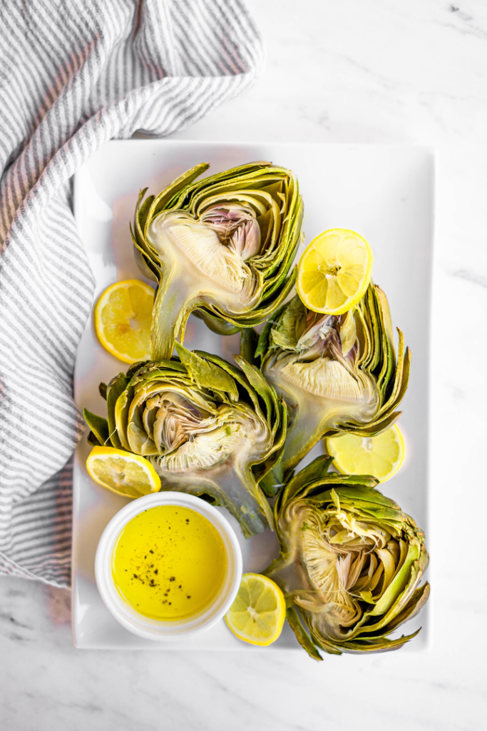 Artichokes with Lemon Dressing