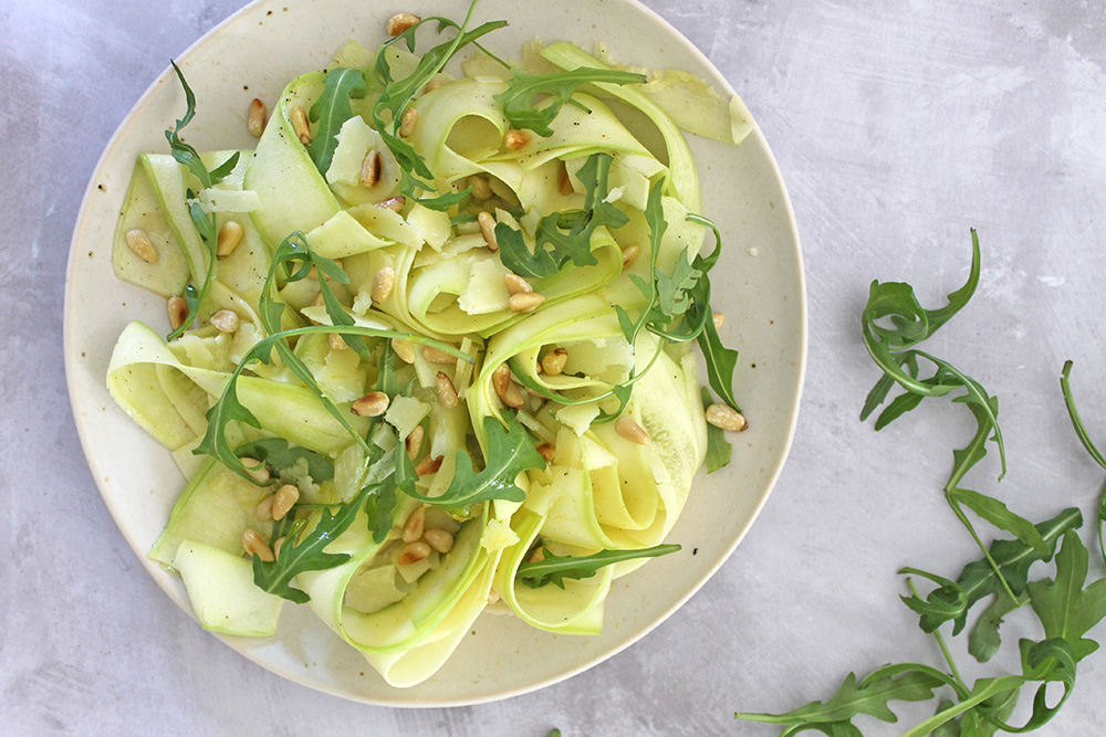 Zucchini Carpaccio With Pine Nuts