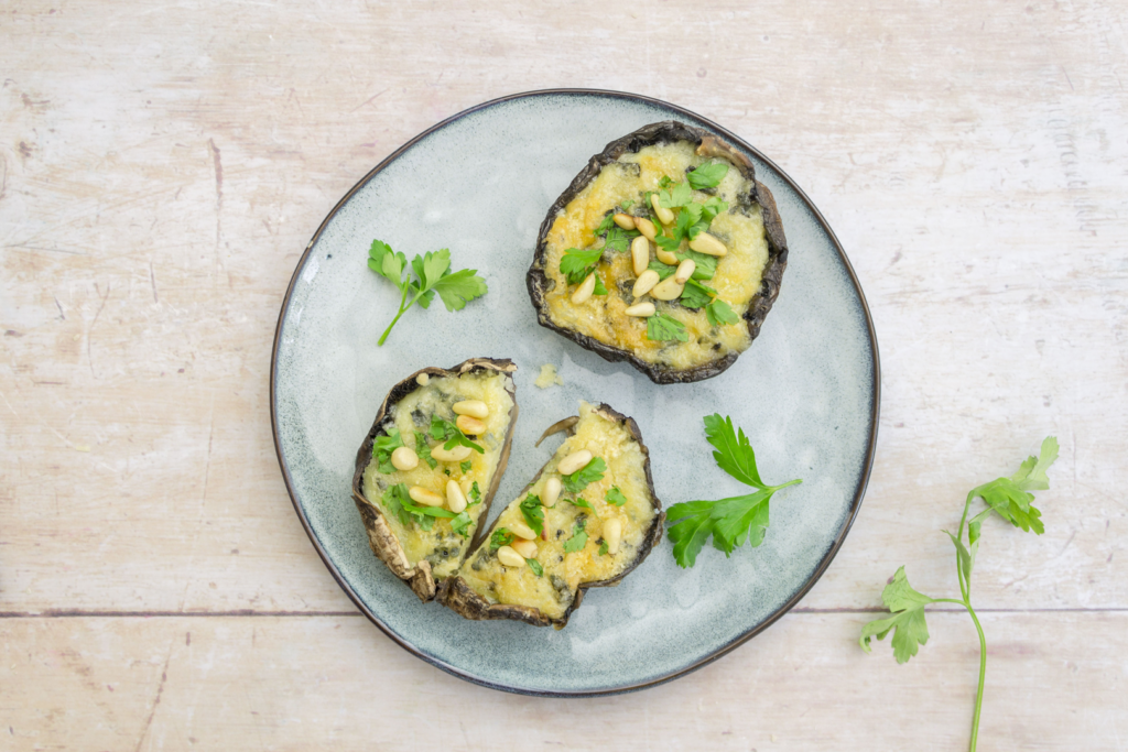 Three Cheese Stuffed Mushrooms