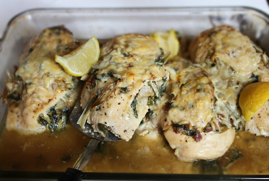 Spinach And Artichoke Dip Stuffed Chicken