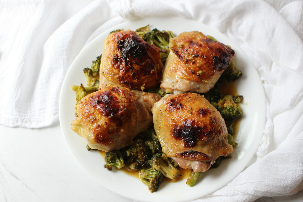 Honey Garlic Butter Chicken Thighs W Broccoli