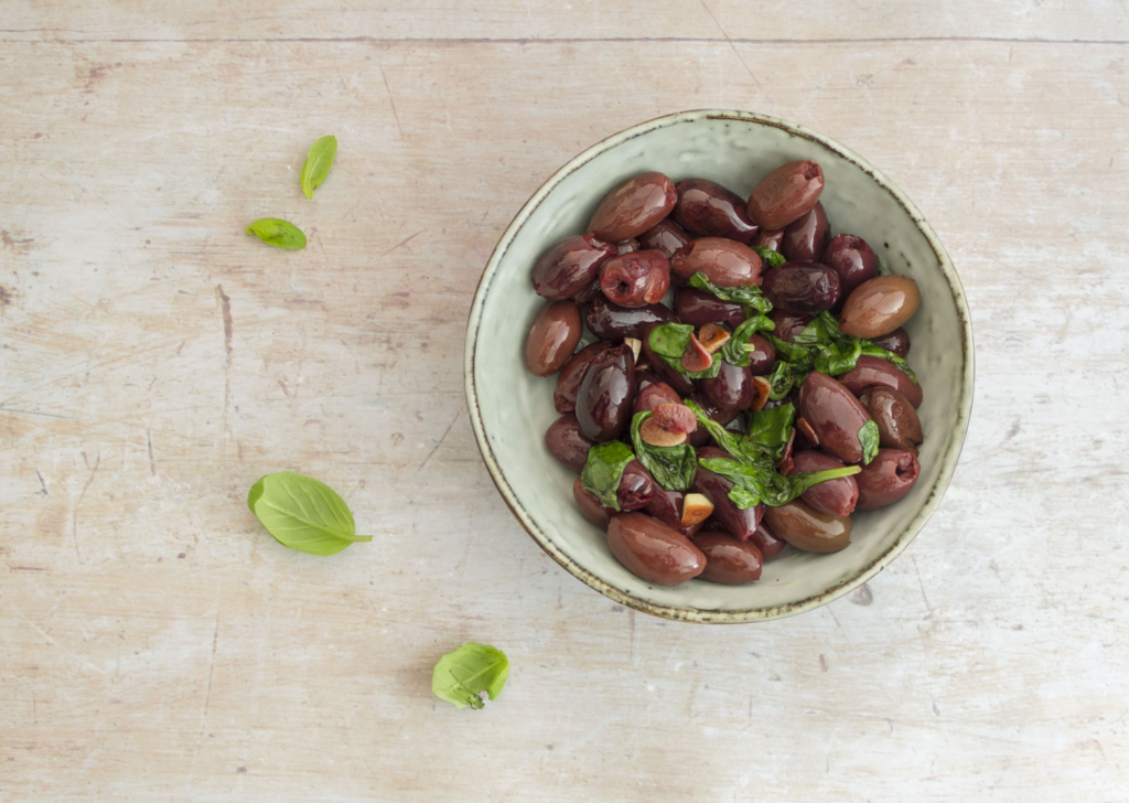 Lemon and Basil Pan Fried Olives