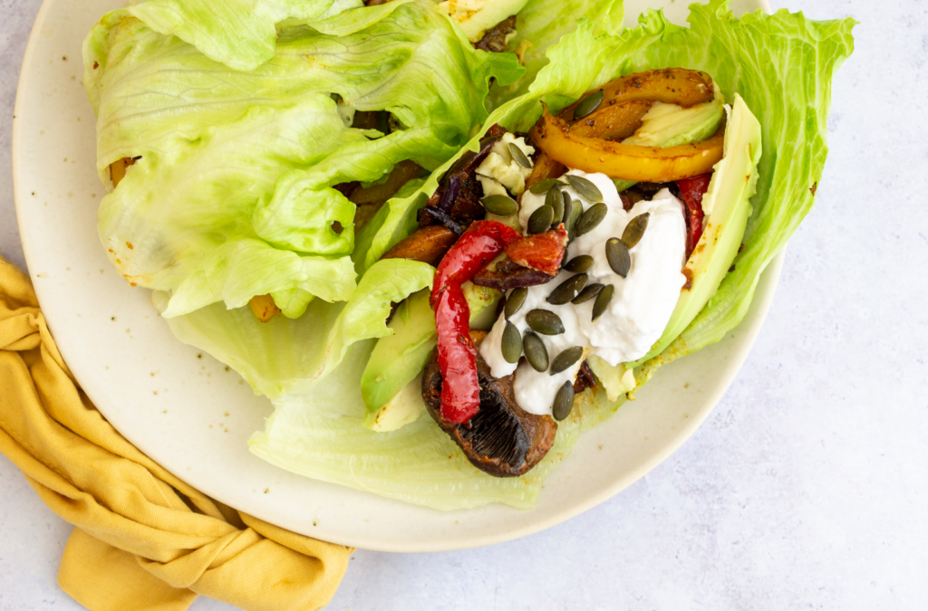 Vegan Fajita Lettuce Wraps