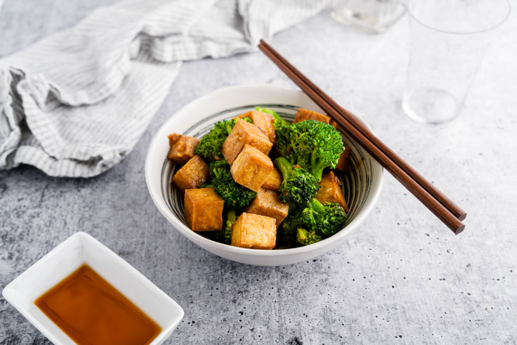 Vegan Crispy Tofu and Broccoli Stir Fry