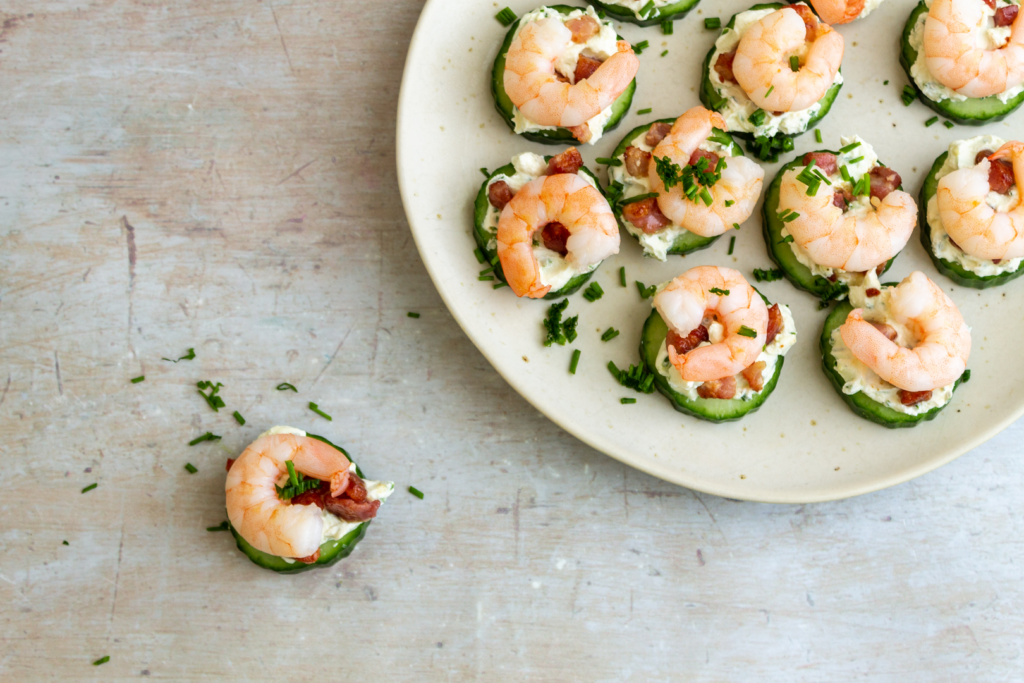 Cream Cheese, Pancetta and Shrimp Appetizers