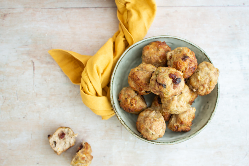 Thanksgiving Turkey and Cranberry Meatballs