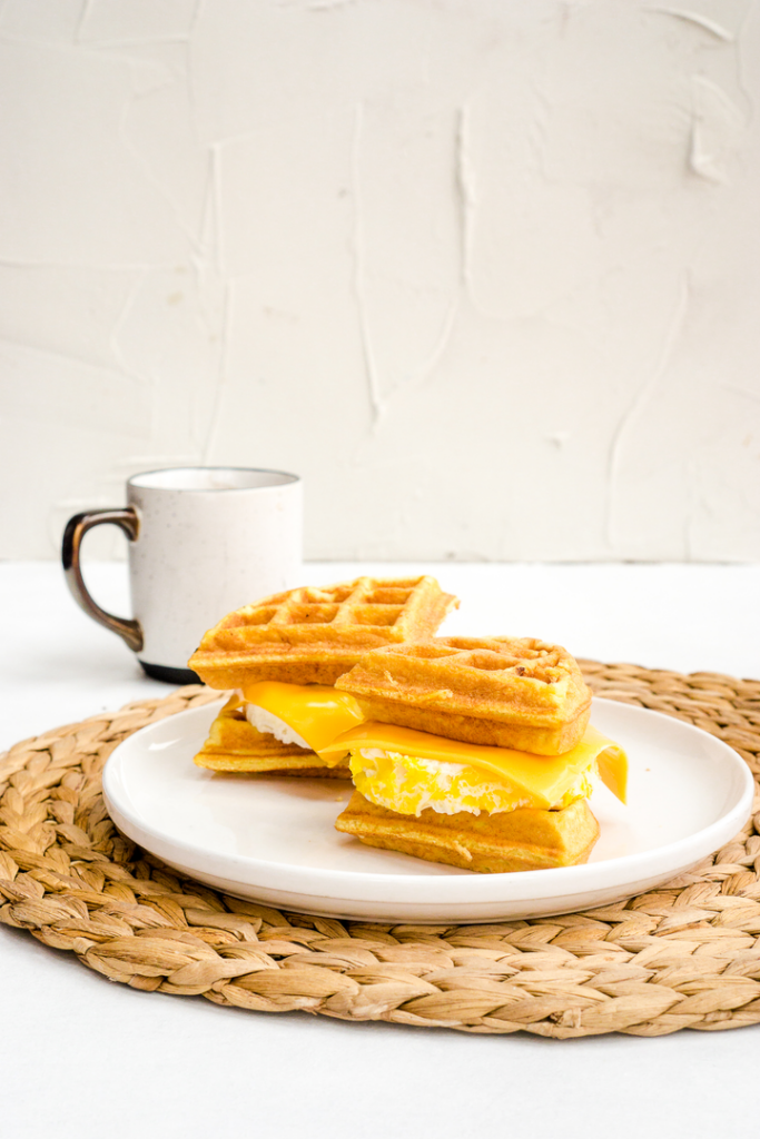 Chaffle Sausage And Egg Breakfast Sandwich