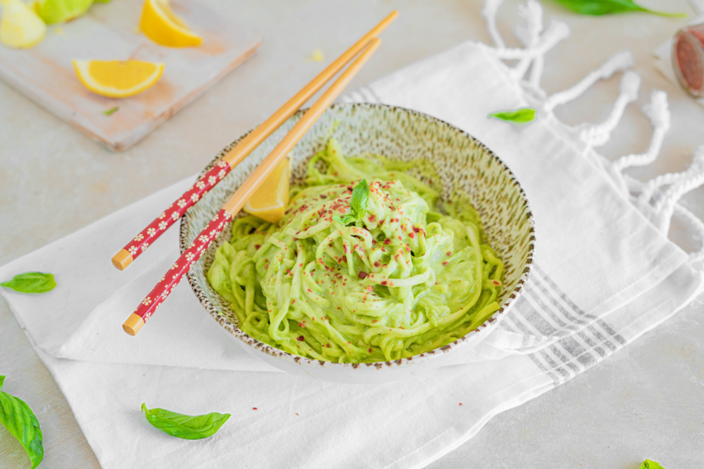 Eco-Avocado Pesto Zoodles