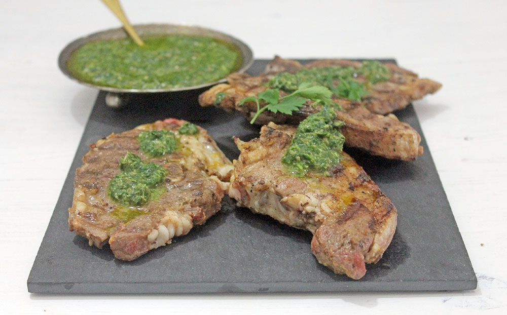 Griddled Lamb Chops And Salsa Verde