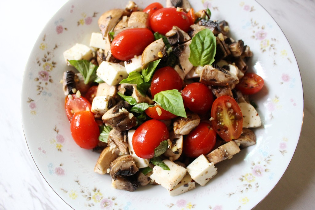 Marinated Mushroom Basil Salad