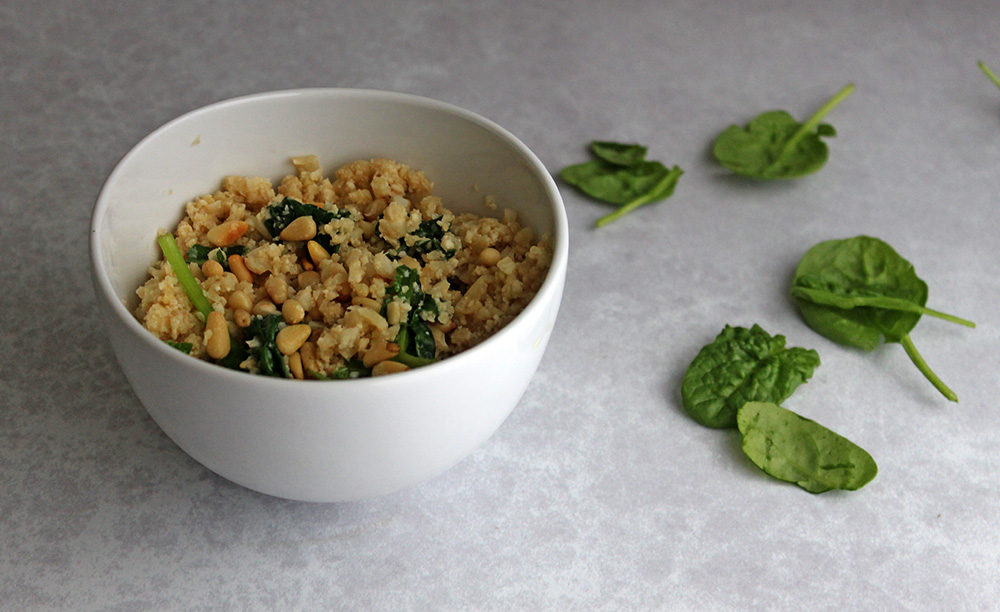 Spinach and Pine Nut Couscous
